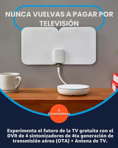 Vista 2 de Tablo TV DVR de 4ª generación de 4 sintonizadores por aire (OTA) y antena de TV interior de 35 millas - Mira, pausa y graba TV en vivo, noticias