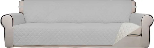 Vista 193 de PureFit - Funda de sofá acolchada reversible, protector de muebles impermeable, funda de sofá lavable con espuma antideslizante y correas elásticas