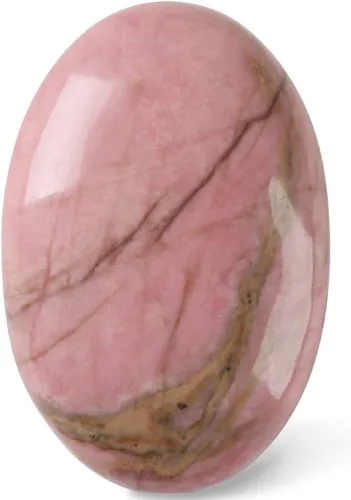 Vista 9 de CASMON Piedra de sangre de África, piedra ovalada de palma, piedra de bolsillo para terapia de alivio de ansiedad y estrés, piedra energética pulida