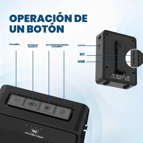 Vista 7 de Amplificador de voz inalámbrico con micrófono Lavalier Bluetooth B006