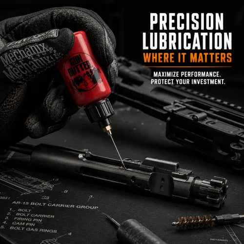 Vista 2 de Engrasador de agujas (1 onza líquida) - Lubricante de pistola multiusos y limpiador de pistolas Aceite lubricante para pistola EDC, cañones