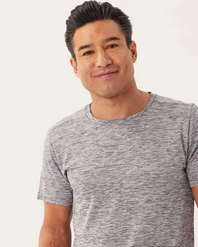 Vista 6 de Real Essentials - Paquete de 5 Real Essentials - Camisetas de manga corta para hombre con cuello redondo y de secado rápido, atlética, para correr