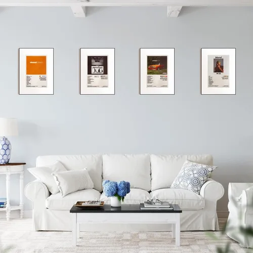 Vista 4 de ManRule Frank Ocean Posters Set de 4 carteles de portada de álbum 8 por 12 pulgadas Carteles de música para estética de habitación Arte de pared