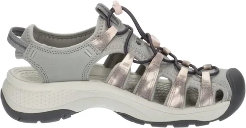 Vista 8 de KEEN Astoria West - Sandalias deportivas con puntera cerrada para mujer, Negro Gris