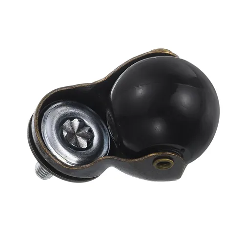 Vista 4 de uxcell - 4 ruedas de bola de 1.5 pulgadas con eje roscado, ruedas giratorias de 360 grados para muebles, tono bronce