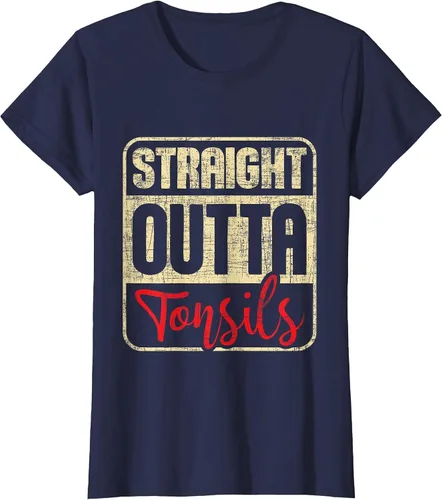Vista 74 de Straight Outta Amígdalas - Camiseta de recuperación de cirugía de eliminación de amígdalas Asphalt Grey