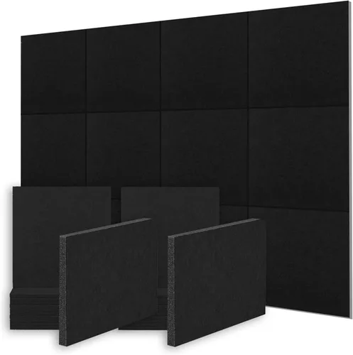 Vista 23 de AP1259 - Kit de 12 paneles de espuma autoadhesivos acústicos de alta calidad para estudio de grabación, cine en casa y oficina, tablero de espuma