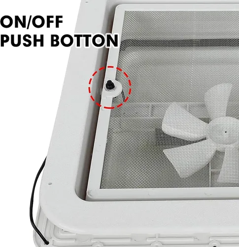 Vista 4 de Ventilador completo de 12 V con aspas de 6 pulgadas con tapa blanca para decoración