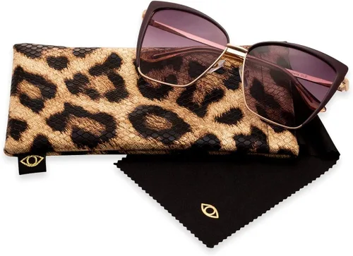 Vista 4 de Sofia Vergara x Foster Grant Izabella Cat Eye - Lentes de sol para mujer color dorado 2244in Oro