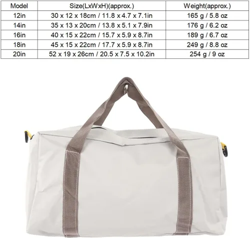 Vista 7 de Bolsa de herramientas de boca ancha, bolsa de herramientas grande de 20 pulgadas, bolsa de almacenamiento de herramientas resistente con suave
