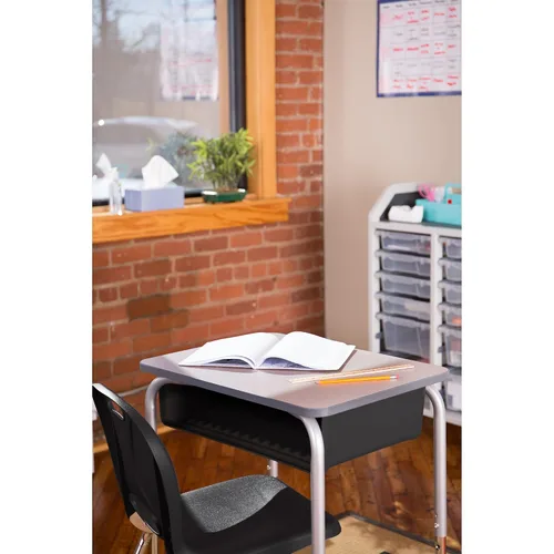 Vista 2 de Learniture LNT-116-CSW-BK Learniture Structure Series - Sillas escolares apilables para aula, altura del asiento de 16 pulgadas, color negro