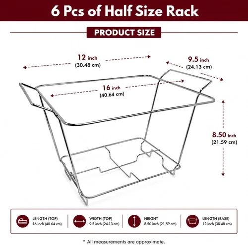 Vista 4 de Chafing Dish Buffet - Kit de servicio de 42 piezas con combustible, estantes, sartenes de aluminio, utensilios y encendedores