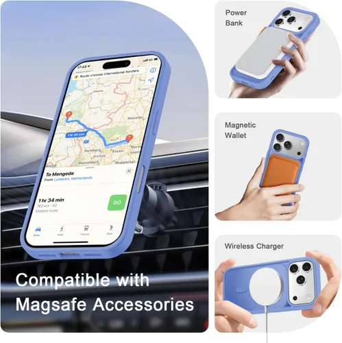 Vista 1656 de Funda para Google Pixel 10 Pro XL, cubierta magnética mate, color negro Fit for MagSafe, Screen Protector included, Shockproof Military Grade