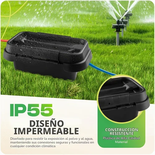 Vista 5 de SockitBoX Caja Eléctrica Original para Exteriores Impermeable - Pequeña Cubierta de Cable de Extensión para Exteriores con 6 Entradas de Cable