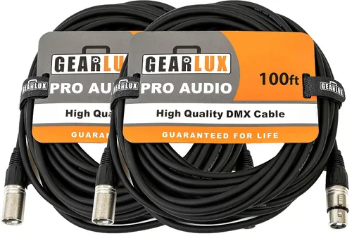 Vista 11 de Gearlux Cable DMX, 3 pines, macho a hembra, 3.2 pies - paquete de 10
