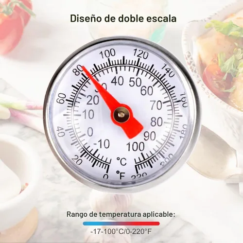 Vista 3 de Termómetro de carne para asar a la parrilla, termómetro de alimentos para cocinar, leche, termómetros de carne para cocinar a la parrilla