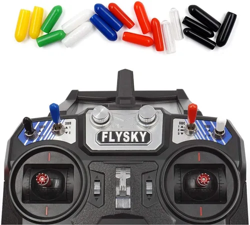 Vista 5 de 18 piezas de interruptor antideslizante cubierta de goma para Radiomaster TX16s Jumper T16 T18 FrSky X9D QX7 Flysky Spektrum DX8e NX8 Radiolink
