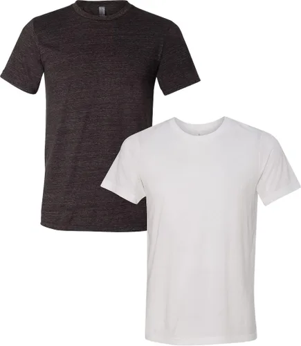 Vista 121 de Bella Canvas 3413c para hombre (1) Triblend verde + (1) Triblend rojo