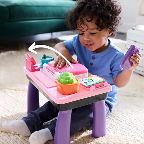 Vista 10 de VTech Little CEO Learning Desk Toddler Activity Center, Pink