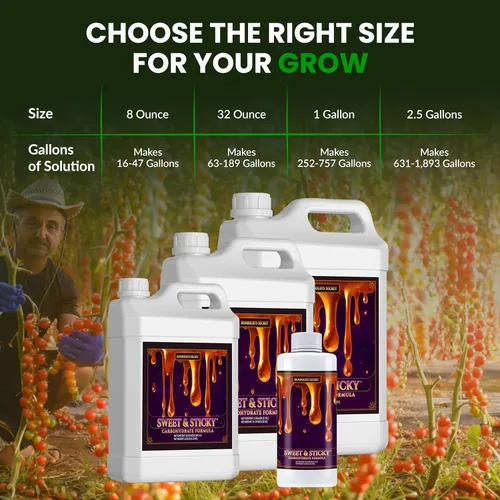 Vista 8 de Humboldts Secret Sweet & Sticky - Fuente de energía con carbohidratos y sacáridos - Mejora el aroma y el sabor de las plantas - Tierra para macetas