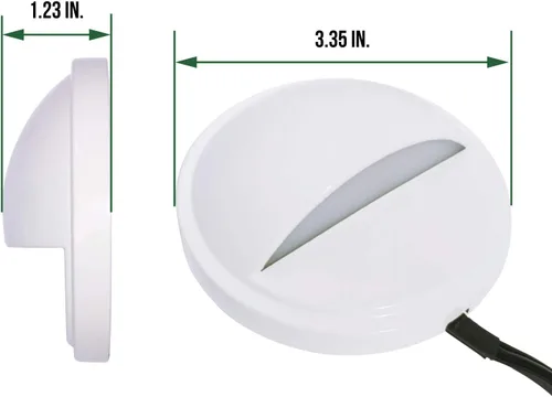 Vista 4 de GKOLED Luz LED de bajo voltaje, luces de barandilla de escalera con chips LED integrados de 2 W, aluminio fundido a presión de 12 V CA/CC con Blanco
