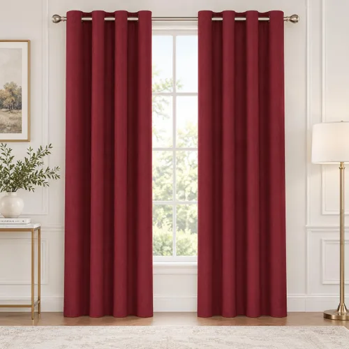 Vista 44 de Deconovo Cortinas 100% opacas de 84 pulgadas de largo para dormitorio con Gris ceniza