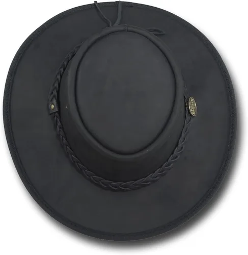 Vista 10 de Barmah Hats Sombrero plegable de cuero Bronco - Artículo 1060