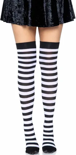 Vista 3 de Leg Avenue Medias de nailon a rayas para mujer, Multi