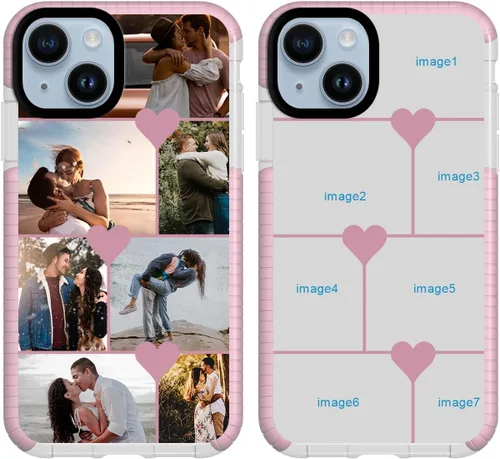 Vista 17 de Funda personalizada para iPhone 12 mini, funda personalizada con collage de fotos con múltiples imágenes, funda personalizada para cumpleaños