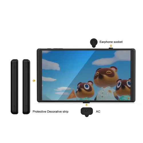 Vista 2 de ECHZOVE Switch OLED Silicone Soft Rubber Dust Proof Plug, Nintendo Switch Dust Proof Cover Assessories Kits,Dust Cover for HDMI, USB, AC, SD, LAN