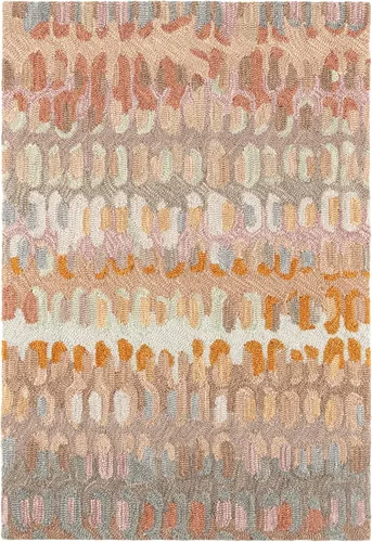 Vista 25 de Dash & Albert Paint Chip Hand Micro Hooked Wool Rug, 2' X 3', Bark Abstract