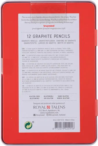 Vista 4 de Bruynzeel Lápices de grafito Expression Lata 12