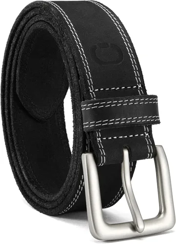Vista 24 de CHAOREN Cinturón de cuero de grano completo para hombre, cinturones de trabajo para hombres, resistentes, uso diario para pantalones de mezclilla