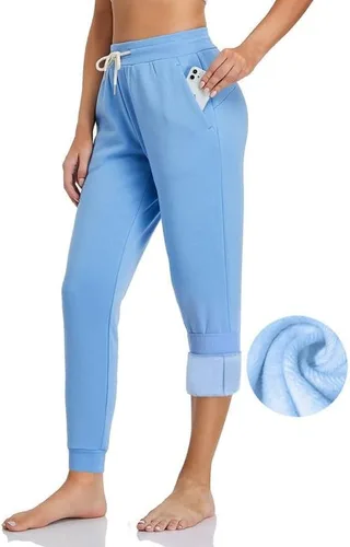 Vista 3 de Inno Pantalones deportivos con forro polar para mujer, de 28, 31, 34, 36 pulgadas, pantalones deportivos cálidos y térmicos