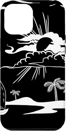 Vista 6 de Funda de regalo para iPhone 14 Beach Sunset Minimal Cool Tropical Summer Vacation