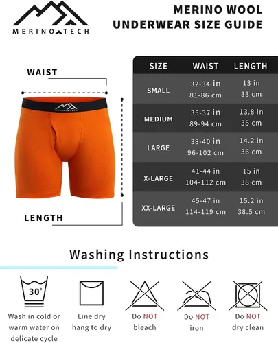 Vista 6 de Ropa interior 100% lana merino para hombre - Paquete de 1-2 calzoncillos 1 Pack - 190 Arctic