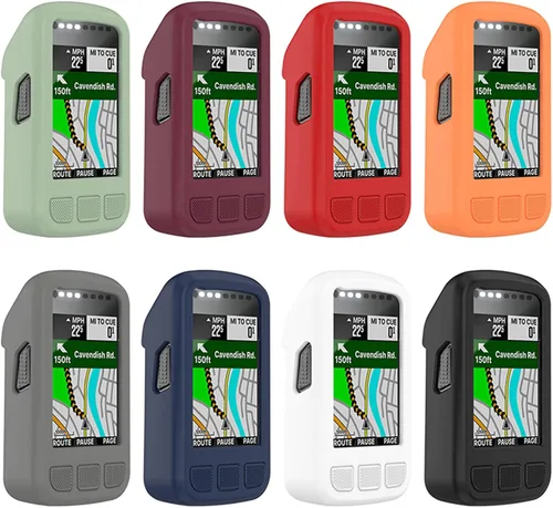 Vista 7 de Funda de silicona compatible con Wahoo Elemnt Bolt V2 GPS Ciclismo/Bike Computer Bundle Funda protectora de piel Accesorios de parachoques (negro)