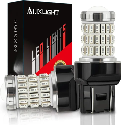 Vista 9 de AUXLIGHT 7440 7441 7443 7444 T20 992 W21W - Bombillas LED ámbar amarillas ultrabrillantes de 60-SMD, reemplazo necesita resistencia de carga extra