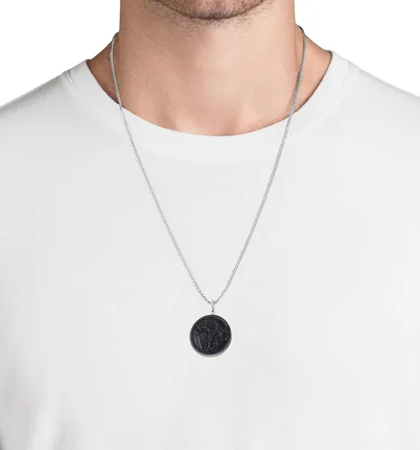 Vista 2 de COAI Collar de obsidiana de San Miguel de joyería religiosa