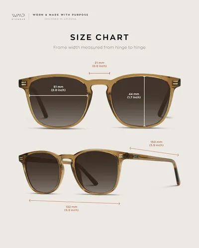 Vista 6 de WMP Eyewear - Gafas de sol polarizadas modernas y redondas para hombre con forma cuadrada