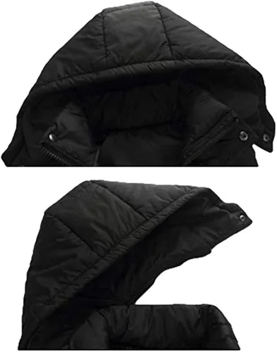 Vista 3 de Digirlsor Chaleco acolchado con capucha y cremallera para niños y niñas 5-12T