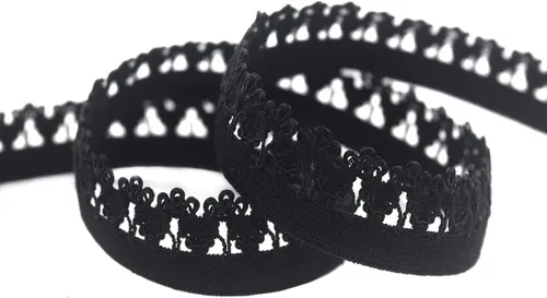 Vista 6 de Bristlegrass Picot Loop - Banda elástica para coser de 1/2 pulgada, 0.512 in, corona de carrete con volantes, cinta elástica para atar el cabello
