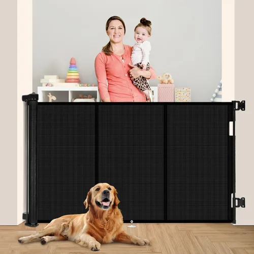 Vista 24 de Miumoon - Puertas retráctiles reforzadas de 200 pulgadas para bebé, 42 pulgadas de alto Gris