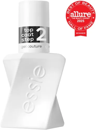 Vista 2 de essie Gel Couture - Capa superior con acabado de grado platino, 0.46 onzas (el embalaje puede variar) (paquete de 2)