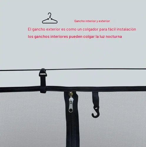 Vista 6 de Mosquitera para hamaca de camping, hamaca compacta y ligera, 12 pies de largo con cremalleras de doble cara, se adapta a todas las hamacas de camping