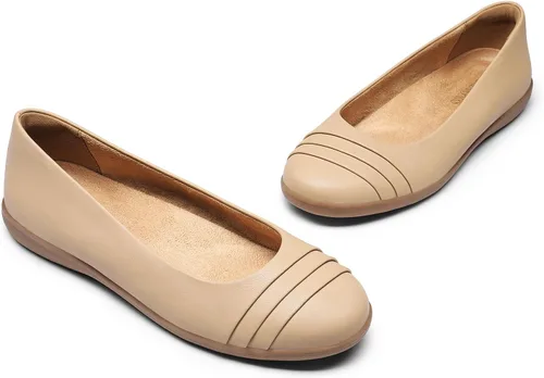 Vista 7 de DREAM PAIRS Zapatos planos de ballet cómodos para mujer, zapatos de vestir para oficina de negocios, zapatos planos de trabajo elegantes con punta