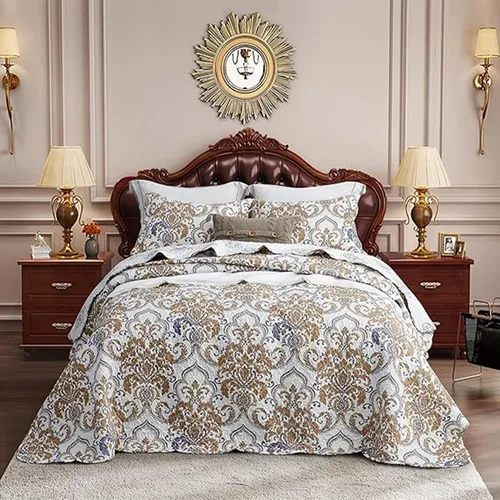 Vista 11 de CHIXIN - Juego de colcha tamaño King/Cal King extragrande, diseño de Navidad, microfibra ligera y suave, 4 piezas