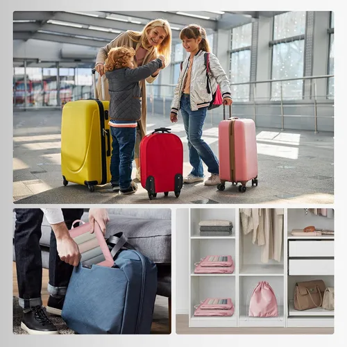 Vista 6 de Juego de 8 cubos de compresión para maleta, organizadores para viajes