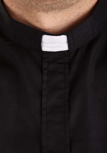 Vista 4 de Camisa de Disfraz de Sacerdote Negra para Hombre Multicolor