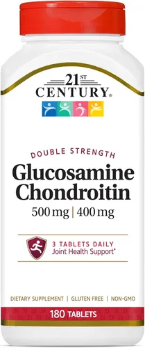 Vista 9 de 21st Century Glucosamina Condroitina 500/400mg - Doble Fuerza, cp 60 Recuento